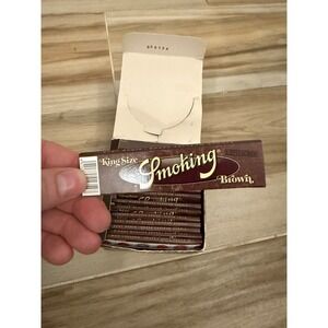 Smoking Brown King Size Unbleached Rolling Papers 34 Booklets Box Spain